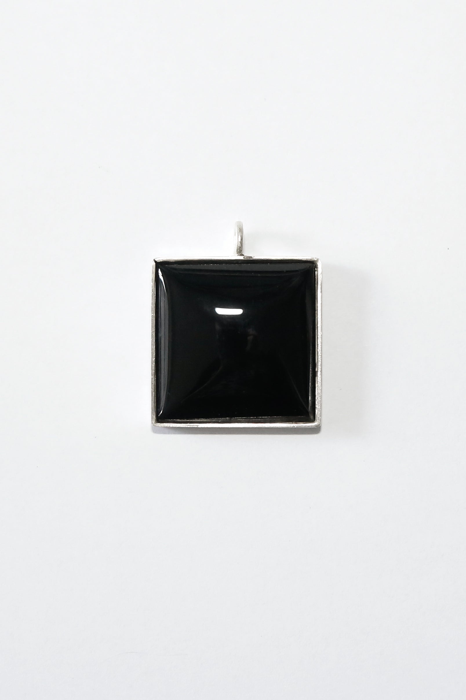The King Black Onyx Pendant - Square Gemstone 36g