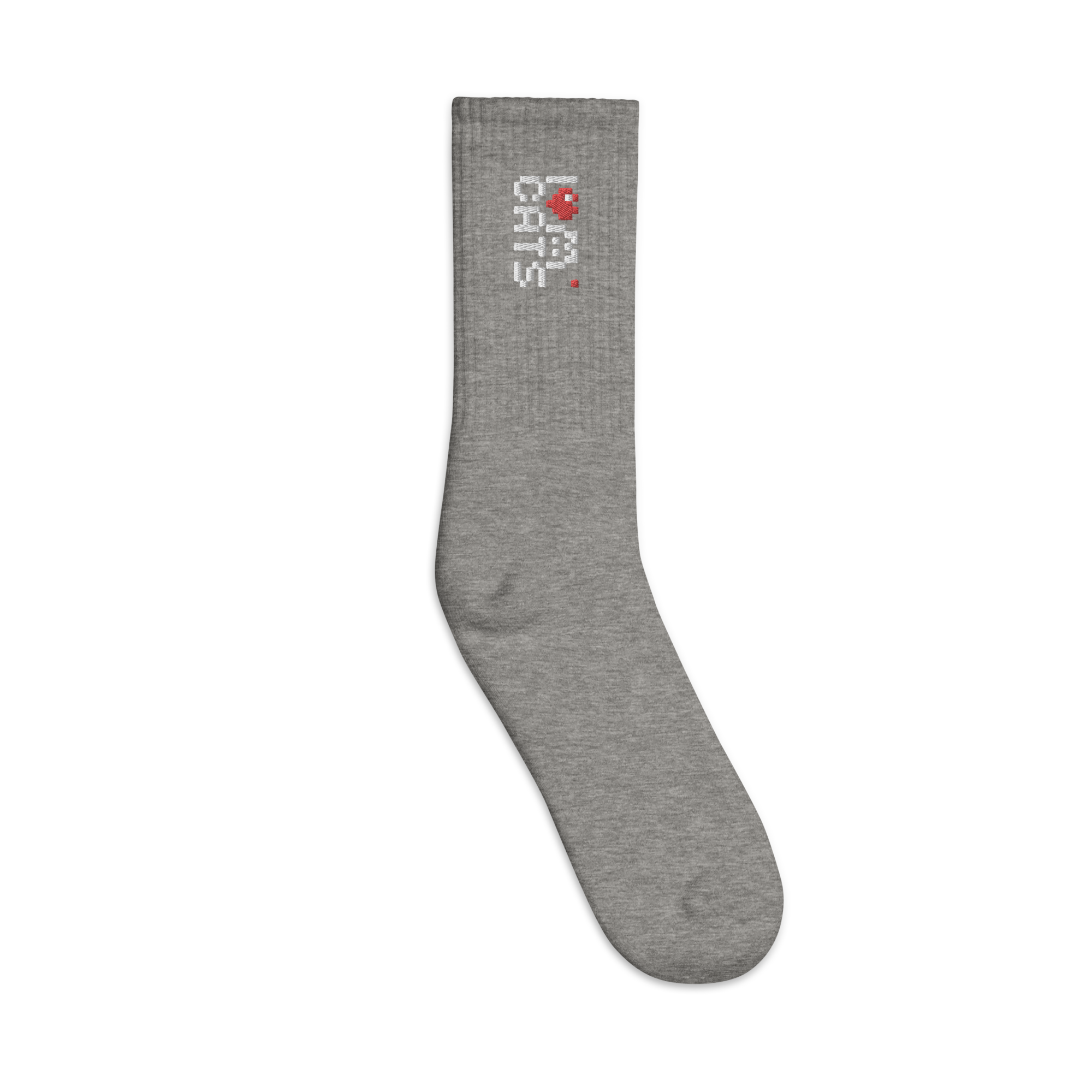 Socks - I Love Cats - Embroidered