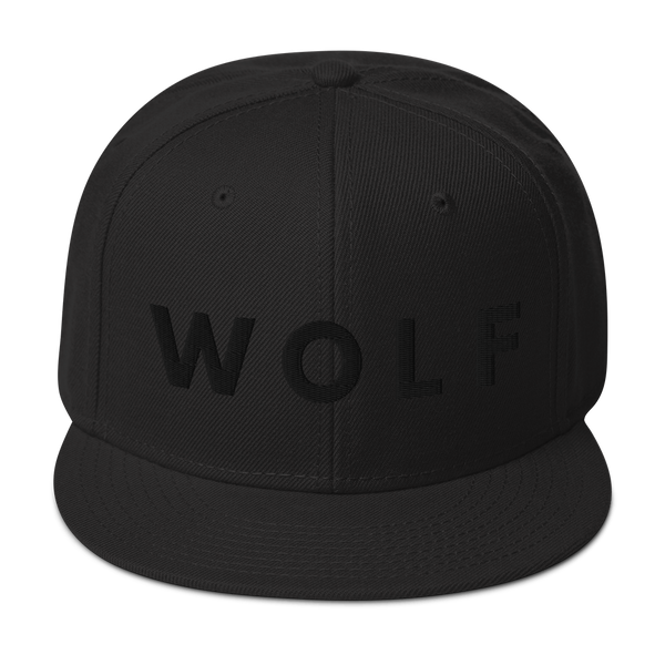 Snapback Hat - Wolf - Embroidered
