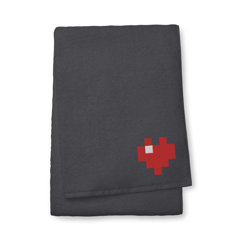 Towel - Pixel Heart - 100% Turkish Cotton