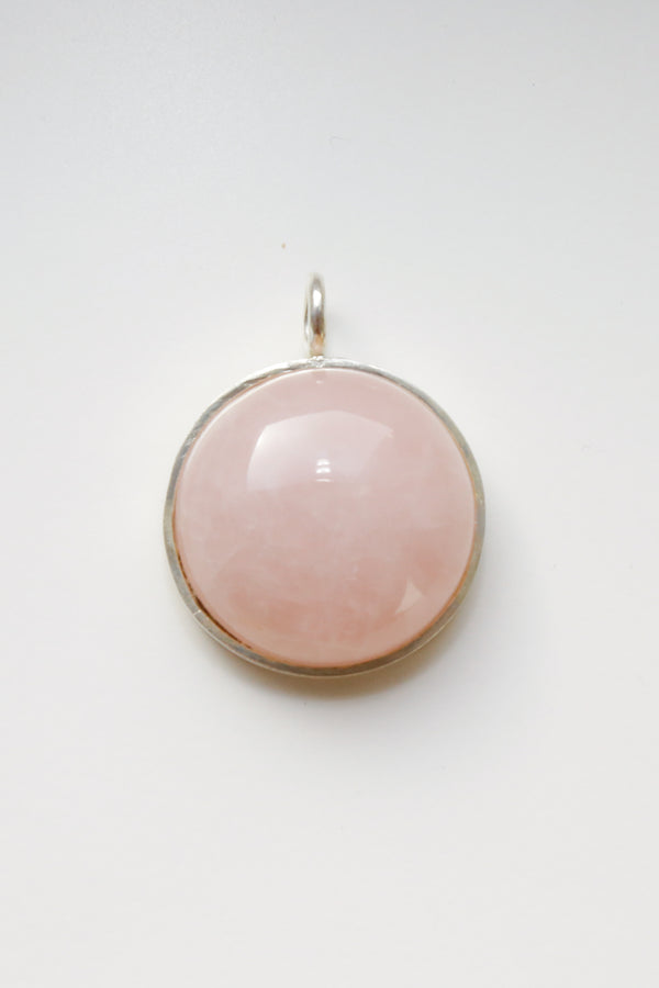 The Rose Quartz Pendant - The Self-Love - Round Gemstone 30g