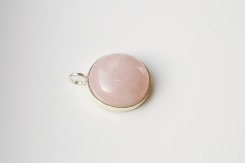 The Rose Quartz Pendant - The Self-Love - Round Gemstone 30g