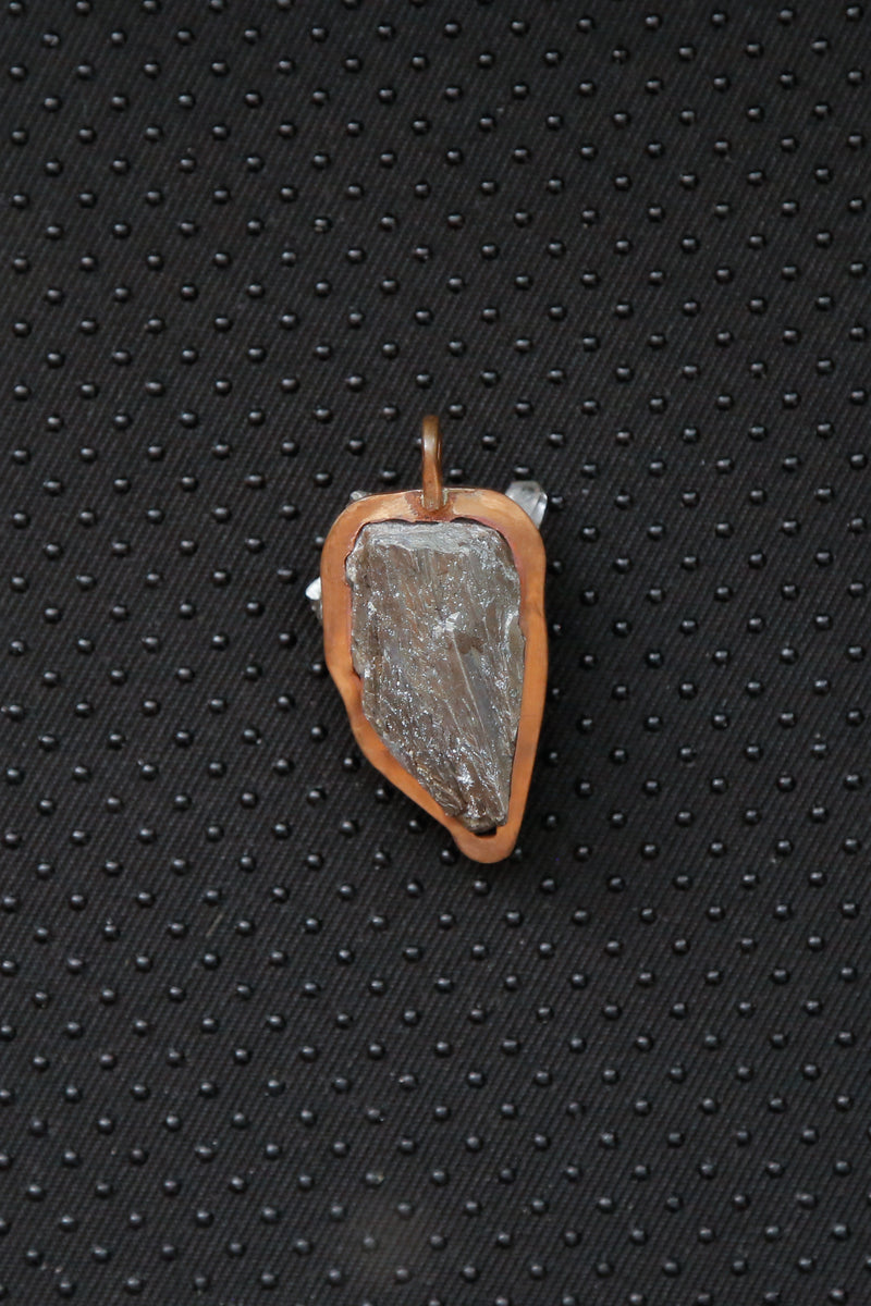The Iron Pyrite with Quartz Pendant - Specimen Class Crystal