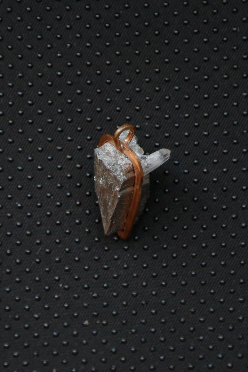 The Iron Pyrite with Quartz Pendant - Specimen Class Crystal
