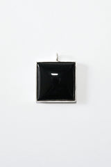 The King Black Onyx Pendant - Square Gemstone 36g