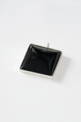 The King Black Onyx Pendant - Square Gemstone 36g