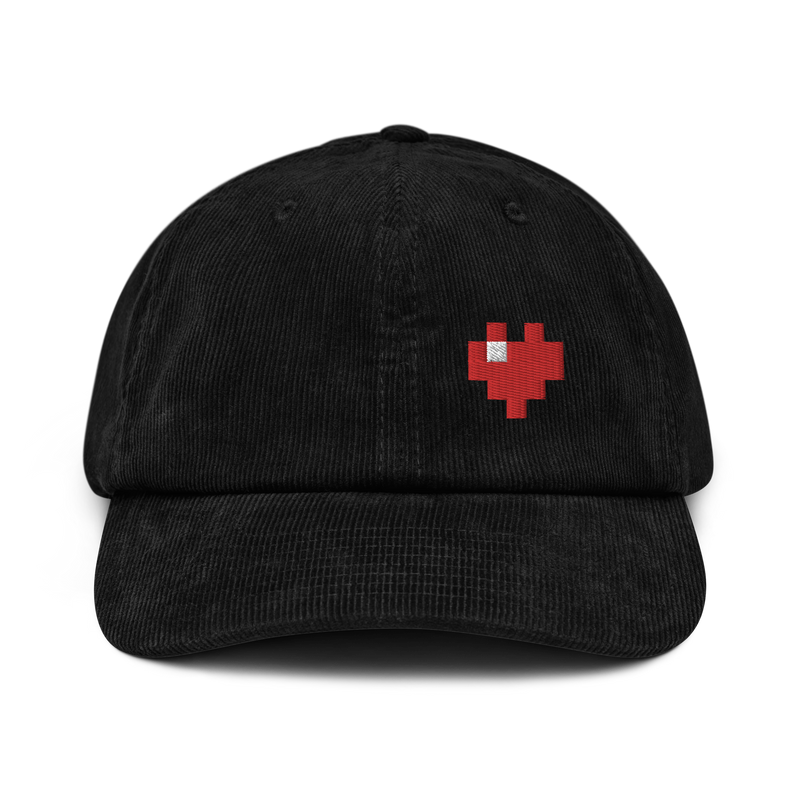 Corduroy Hat - Pixel Heart