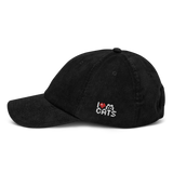 Corduroy Hat - I Love Cats - Soft and Adjustable