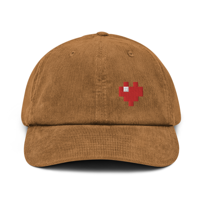 Corduroy Hat - Pixel Heart