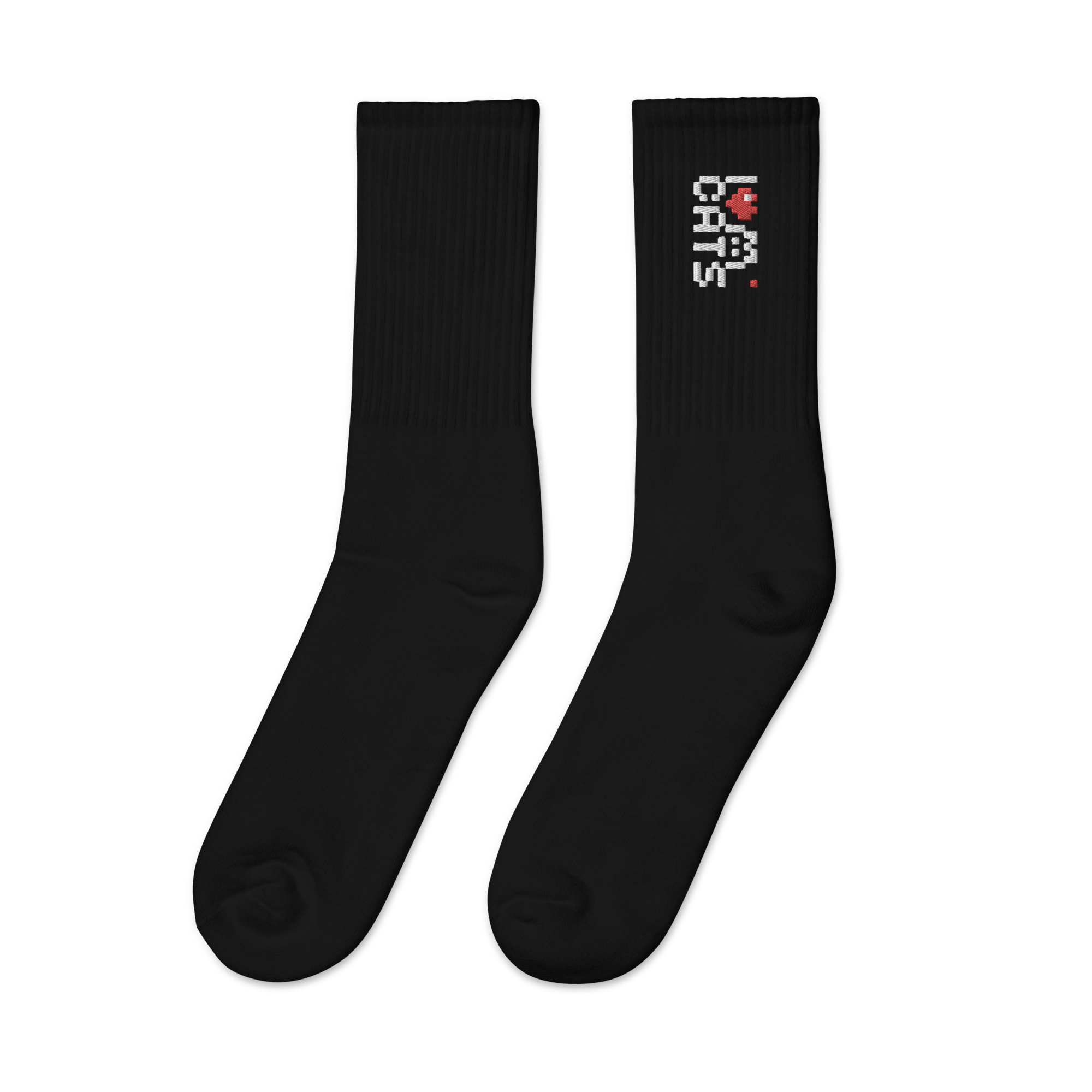 Socks - I Love Cats - Embroidered
