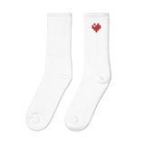 Socks - Pixel Heart - Embroidered