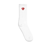 Socks - Pixel Heart - Embroidered