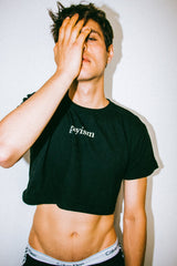 Cropped T-shirt, Gayism - Black