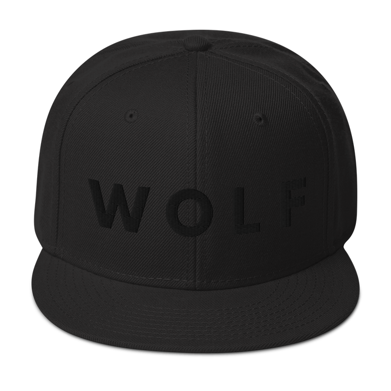 Snapback Hat - Wolf - Embroidered