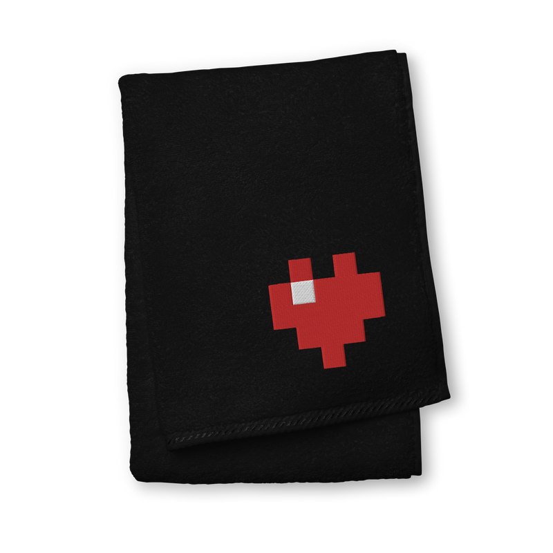 Towel - Pixel Heart - 100% Turkish Cotton