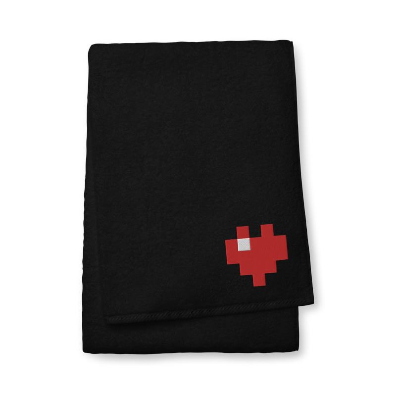 Towel - Pixel Heart - 100% Turkish Cotton