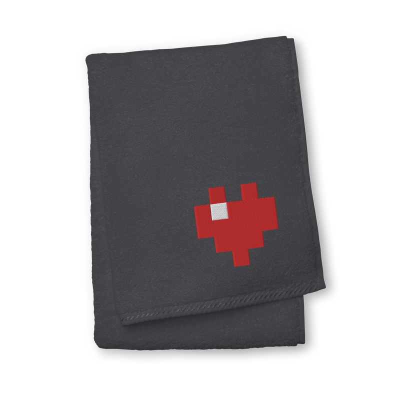 Towel - Pixel Heart - 100% Turkish Cotton