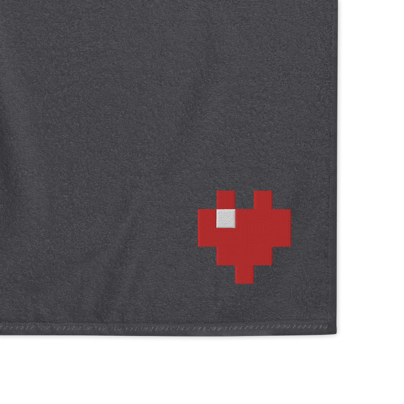 Towel - Pixel Heart - 100% Turkish Cotton