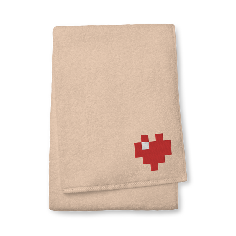 Towel - Pixel Heart - 100% Turkish Cotton