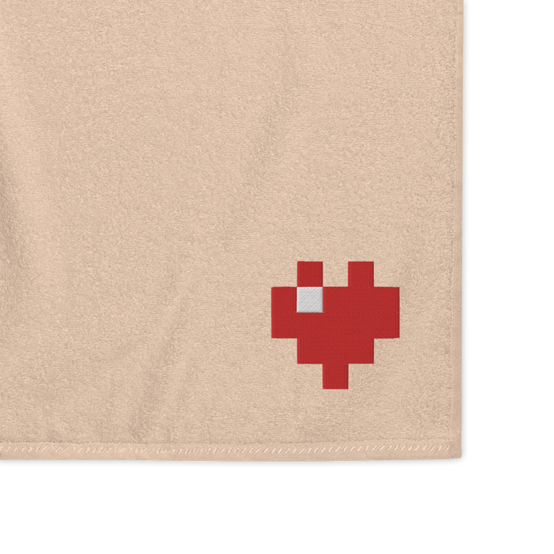 Towel - Pixel Heart - 100% Turkish Cotton