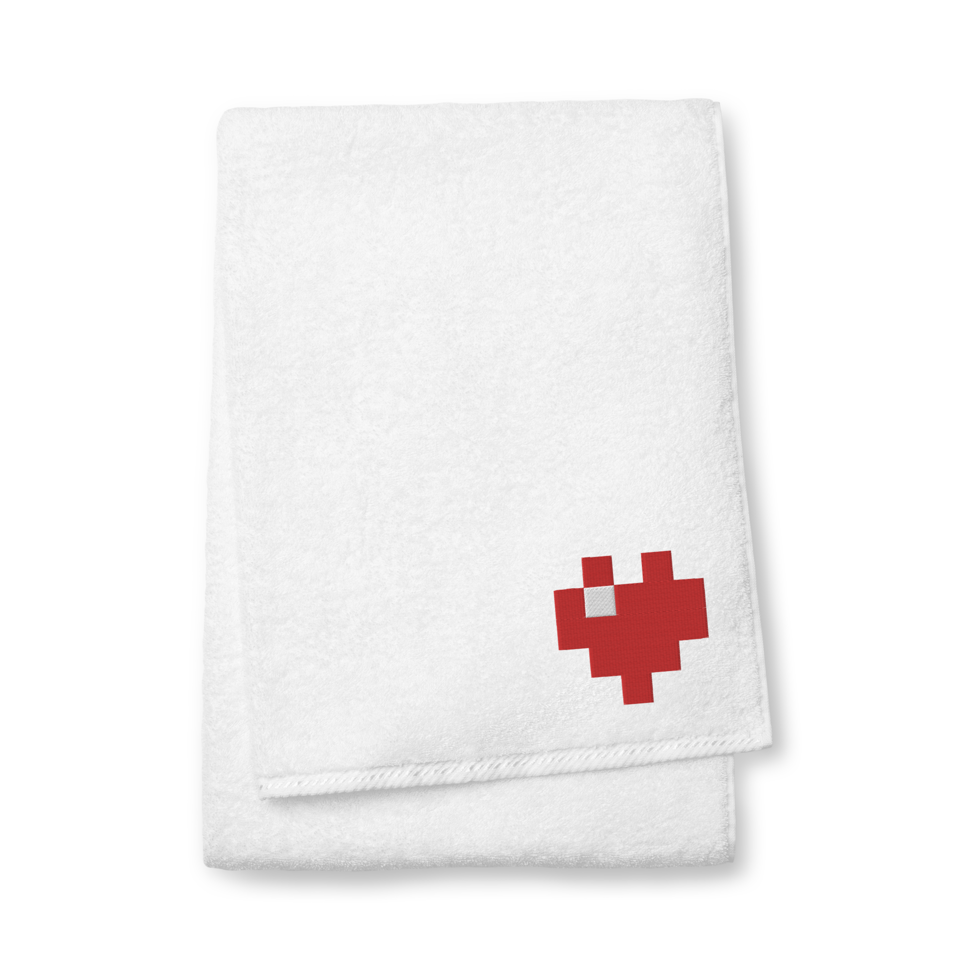 Towel - Pixel Heart - 100% Turkish Cotton