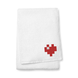 Towel - Pixel Heart - 100% Turkish Cotton